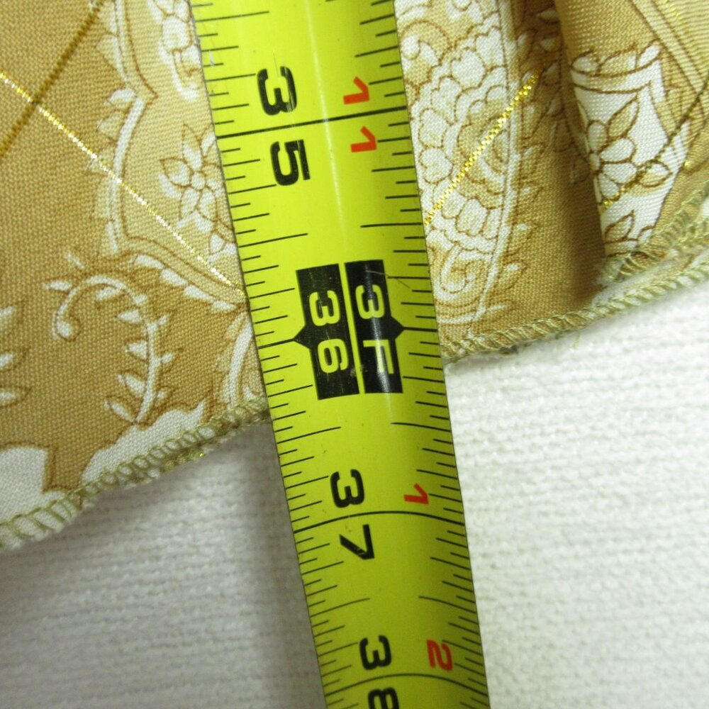 Darn Good Yarn Reversable Gold Tan Silk Wrap Size OS Upcycled Sari 46" Length - Picture 5 of 6